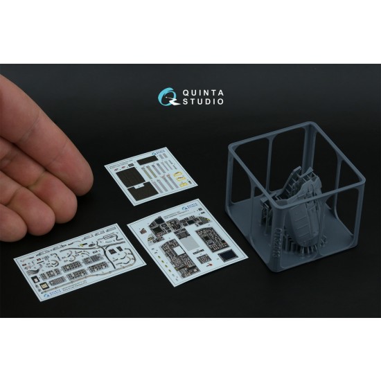 1/32 F-15C PAD-upgraded Interior 3D Decal for Tamiya kits (with 3D-printed resin parts)