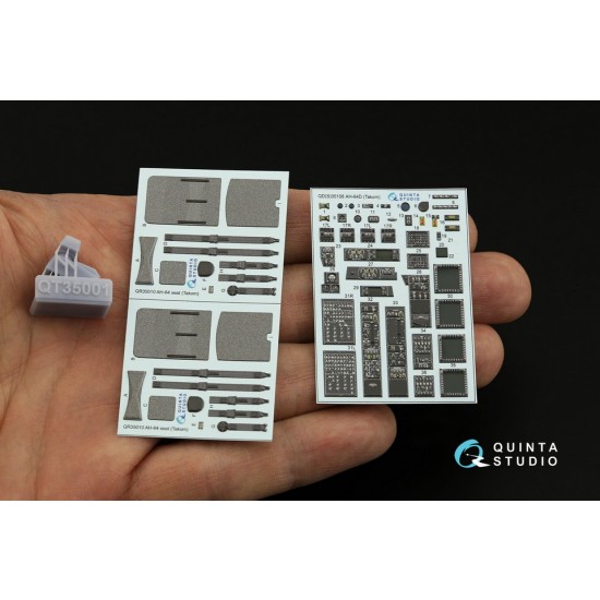 1/35 AH-64D 3D-Printed & Coloured Interior on Decal Paper for Takom kits w/Resin Parts