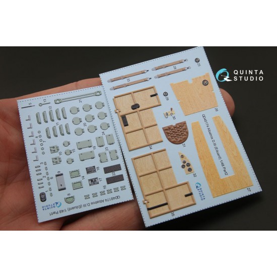 1/48 Albatros D.III 3D Printed & Coloured Interior Decal Parts for Eduard kit