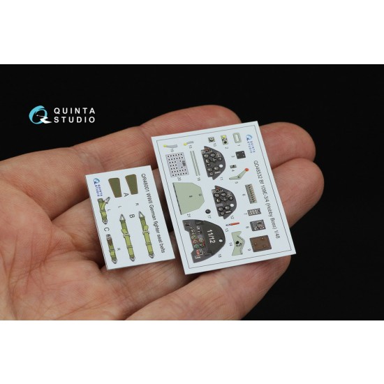 1/48 Bf 109E-3/4 Interior 3D Decal for HobbyBoss kits