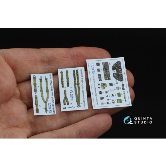 1/48 P-40E Wtarhawk Interior 3D Decal for Eduard kits
