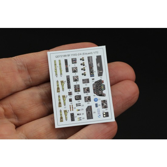 1/72 Bf 110G2/4 Interior 3D Decal for Eduard kits
