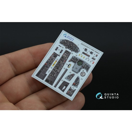 1/32 F-104C Interior 3D Decal for Italeri kits (Small version)