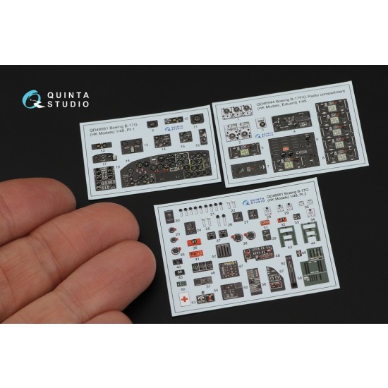 1/48 Boeing B-17G Interior 3D Decal for HK models kits (small version)