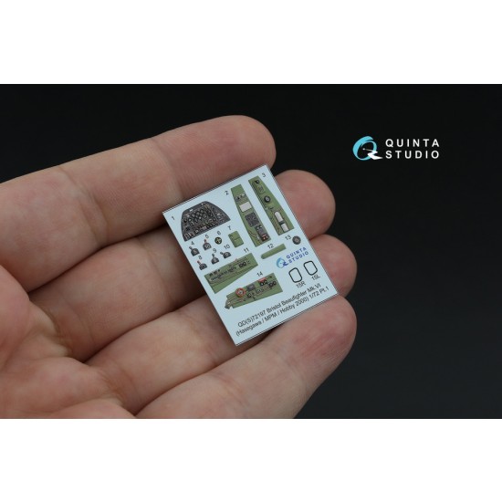 1/72 Bristol Beaufighter Mk.VI Interior 3D Decal for Hasegawa/MPM/Hobby2000 (small)