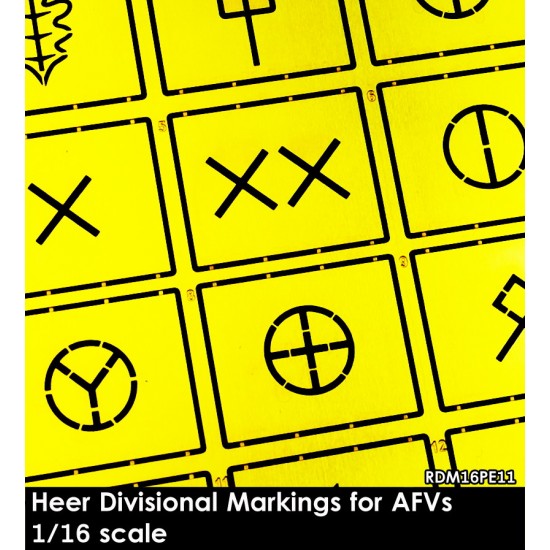 1/16 Heer Divisional Markings for AFVs