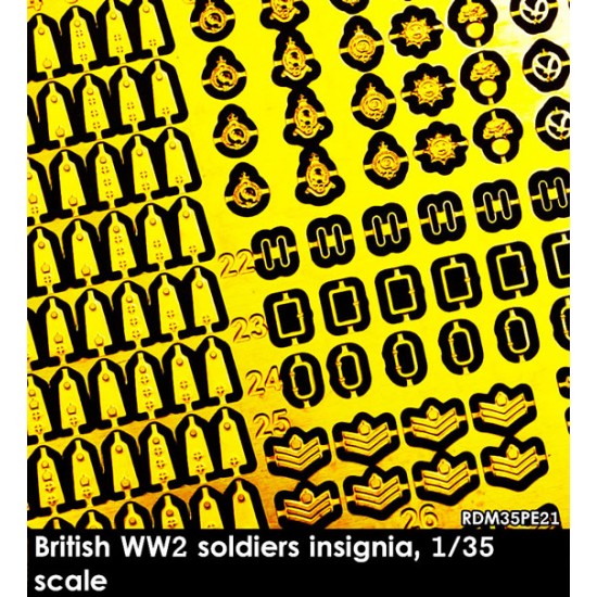 1/35 WWII British Soldiers Insignia