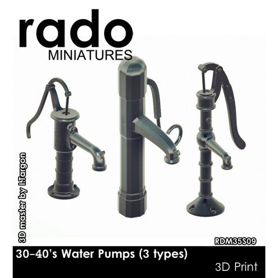 1/35 Water Pumps 1930-40s (3D Printed)