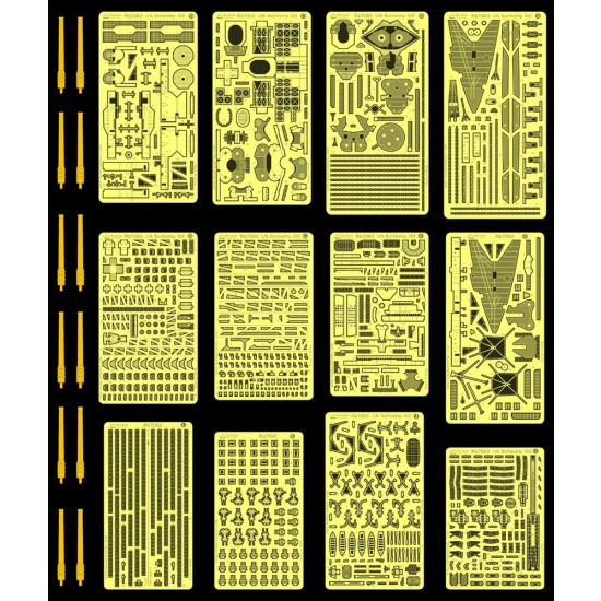 1/700 IJN Battleship ISE/Hyuga Class 1941/1942 Upgrade Set for Hasegawa kit No.117/118