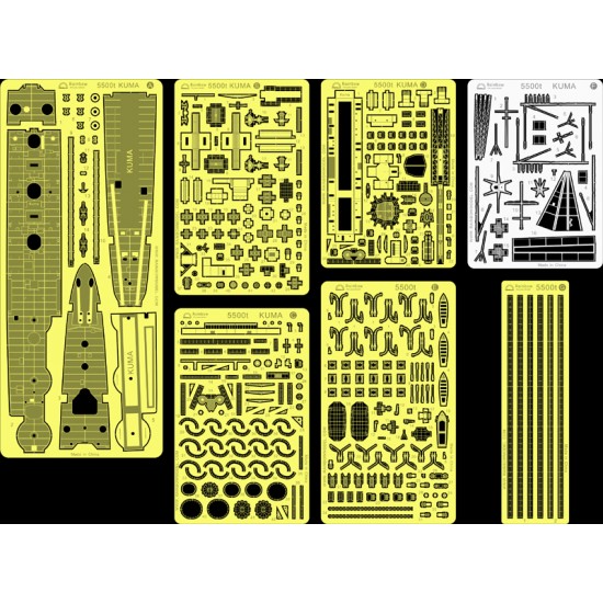 1/700 IJN Light Cruiser Kuma (1939) Detail-Up set [7 PE sheets]