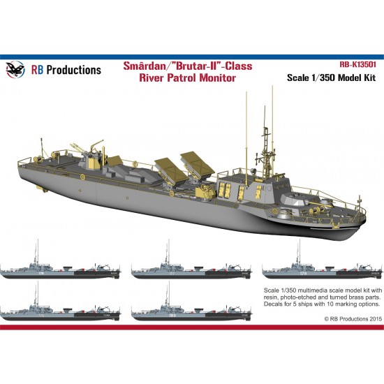 1/350 Smardan/Brutar II-Class River Patrol Monitor (Multimedia model kit)