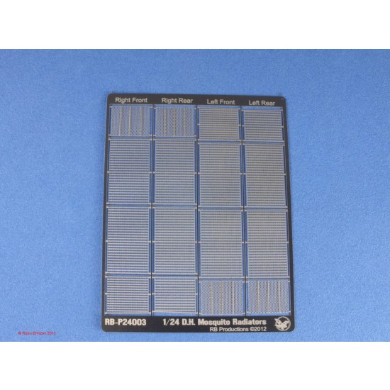 1/24 De Havilland Mosquito Radiators set for Airfix kit (Photoetch) RB ...