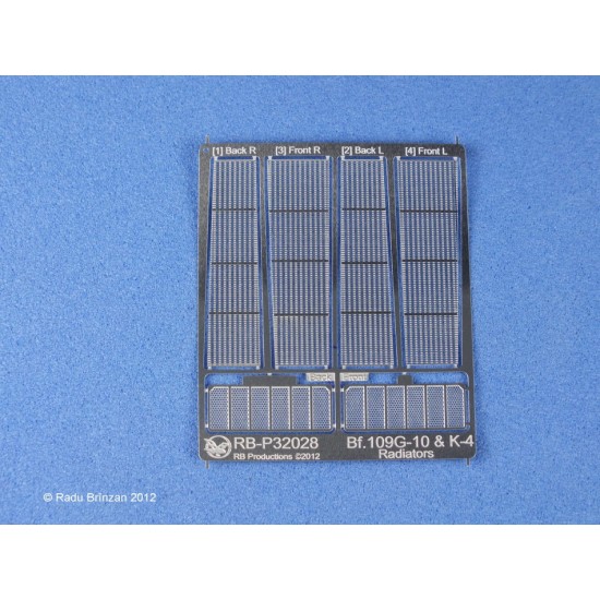 1/32 Messerschmitt Bf109 G-10 & K-4 Radiators set for Hasegawa kit (Photoetch)