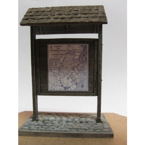 1/35 Rural Information Sign (7 Resin parts & printed maps for 5 countries)