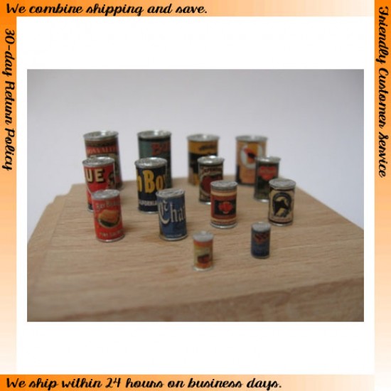 1/35 Cans with Labels - 14 cans with decals