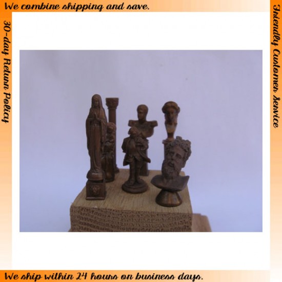 Bronze Statues, Busts and Pedestals (11pcs) for 1/16, 1/35, 1/48, 1/72 models