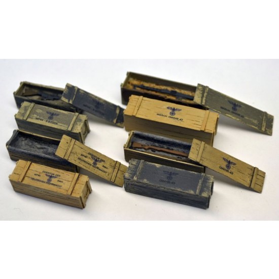 1/35 WWII German Weapon Boxes (12 resin parts & decals)