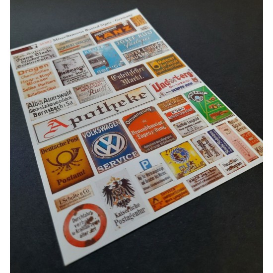 1/48 - 1/35 Misc. Rusted Signs - Germany