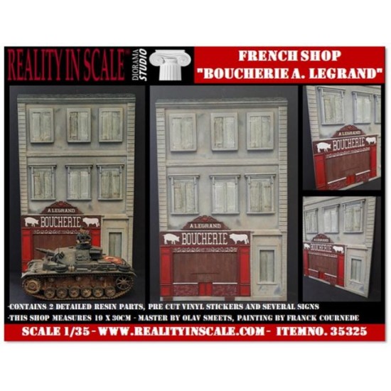1/35 French Shop "Boucherie A. Legrand" (measures 19x30cm)