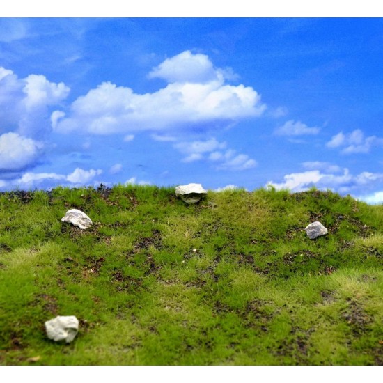 Landscape Mat - Dry Rocky Meadow and Hills (Size: approx. 20 x 30cm, thick: 1cm)