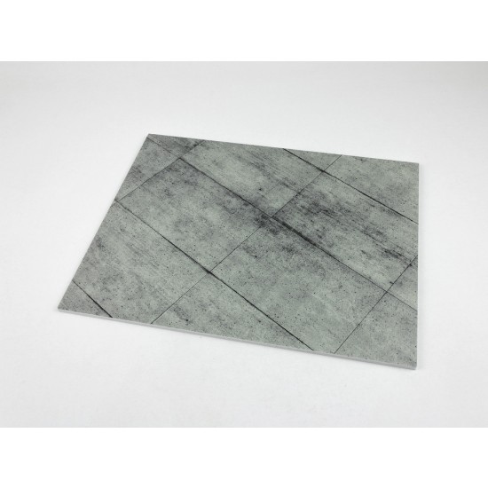 1/48 Concrete Base Rectangular Type 3 Diorama Base with 3D Effect (300x230mm)