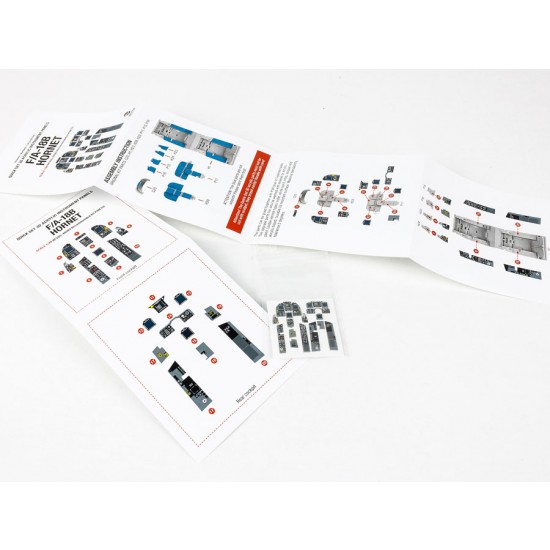 1/48 McDonnell Douglas F/A-18B Hornet Instrument Panel for Kinetic kit