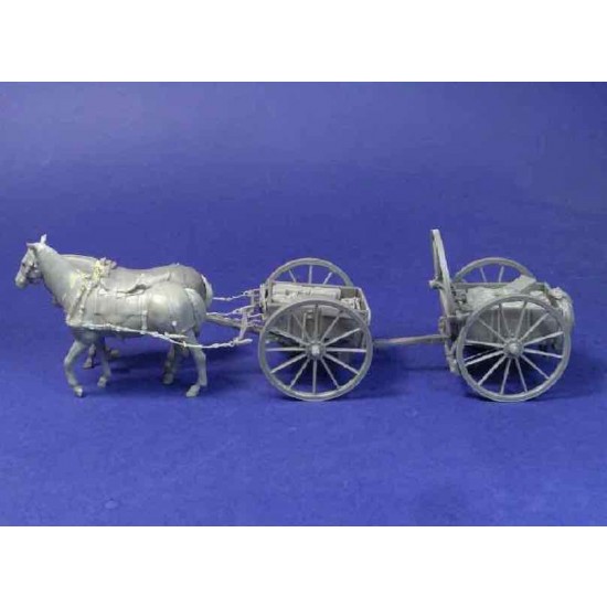 1/35 Articulated Wagon with Horses (Full Resin kit)