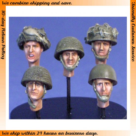 1/35 Airborne Heads set No.2 (5 different heads)