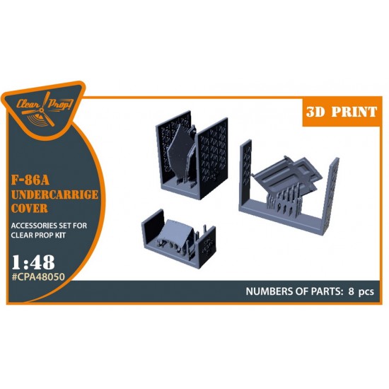 1/48 F-86A Undercarriage Covers for Clear Prop kits