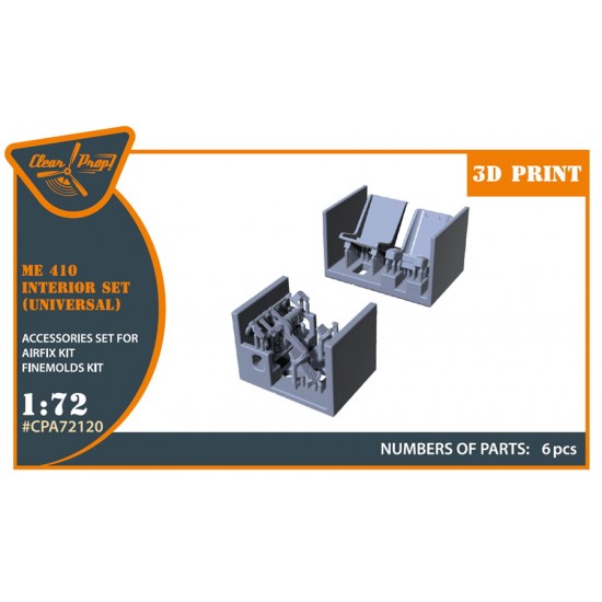 1/72 Messerschmitt Me 410 B-1/U2/U4/R4 Interior for Airfix/Finemolds kits
