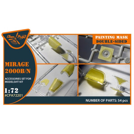 1/72 Mirage 2000B/N Double-sided Painting Masks for Modelsvit kit 