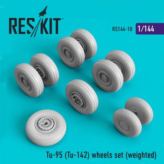 1/144 Tupolev Tu-95 (Tu-142) Wheels Set (Weighted) for Revell/Trumpeter kits