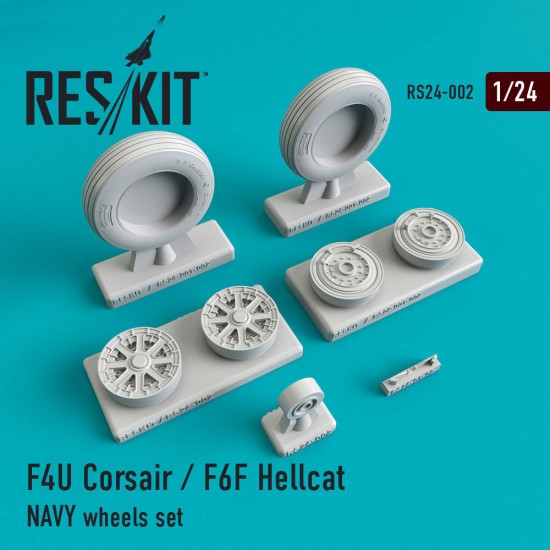 1/24 F4U Corsair/F6F Hellcat Navy Wheels set for Airfix kits