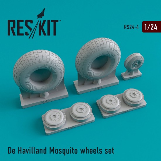 1/24 de Havilland Mosquito Wheels set for Airfix kits