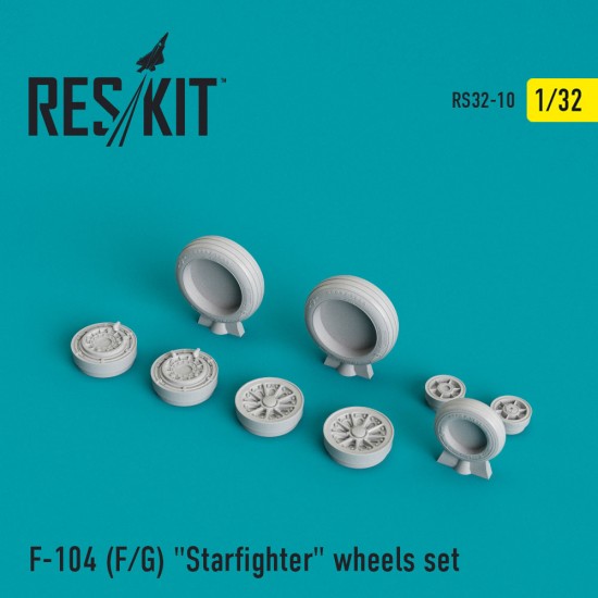 1/32 F-104 (F/G) "Starfighter" Wheels set for Hasegawa/Italeri/AFV Club kits