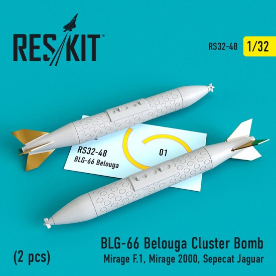 1/32 BLG-66 Belouga Cluster Bomb (2pcs) for Mirage F.1/2000, Sepecat Jaguar (Kitty Hawk)