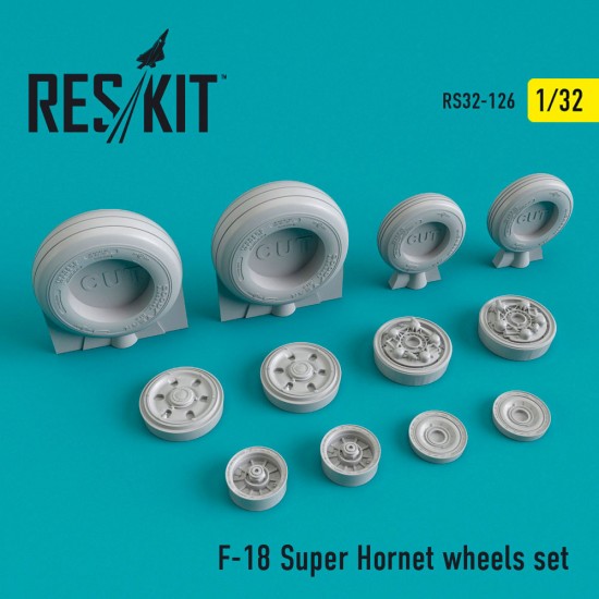 1/32 Boeing F/A-18E/F Super Hornet Wheels set for Revell/Trumpeter kits