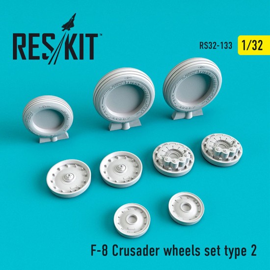 1/32 Vought F-8 Crusader Wheels set Type 2 for Trumpeter kits