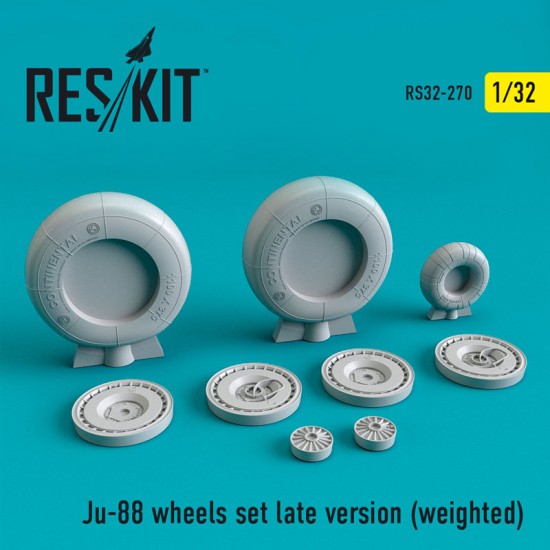 1/32 Junkers Ju-88 Wheels set Late (weighted) for Revell kits