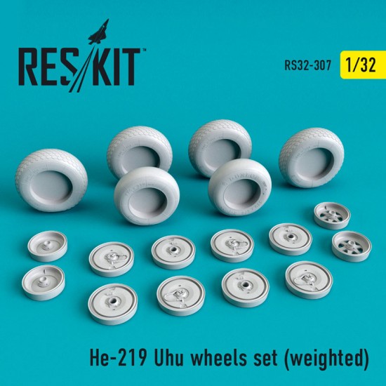 1/32 Henschel He-219 Uhu Wheels set (weighted) for Zoukei-Mura/Revell kits