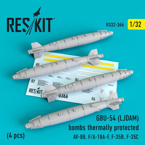 1/32 GBU-54 LJDAM Bombs Thermally Protected (4pcs) for AV-8B, F/A-18A-F, F-35B/C