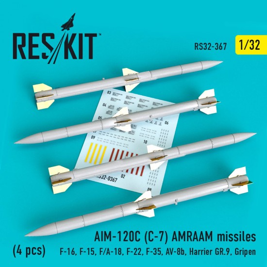 1/32 AIM-120C (C-7) Amraam Missiles (4pcs)
