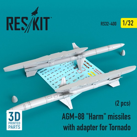 1/32 AGM-88 Harm Missiles with Adapter for Tornado (2 pcs)