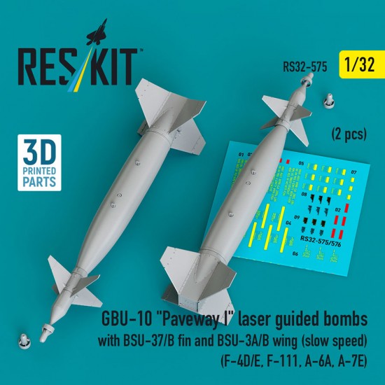 1/32 GBU-10 Paveway I Bombs with BSU-37/B Fin and BSU-3A/B Wing (slow speed)