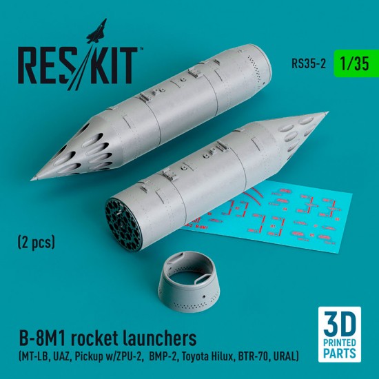 reskit rs480085 rafael python 5 missile (4 pcs)... 1/35 B-8M1 Rocket Launcher (2pcs) for MT-LB/UAZ/ZPU-2/BMP-2/Toyota ...