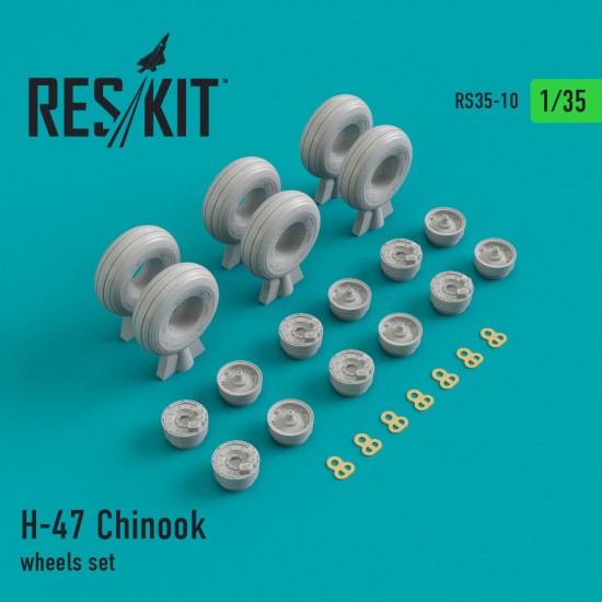 1/35 H-47 Chinook Wheels set for Trumpeter/ kits