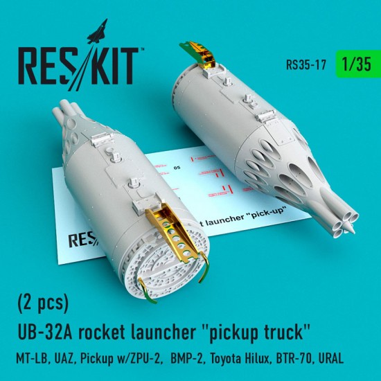 1/35 UB-32A Rocket Launcher "Pickup Truck" (2pcs) for Skif/Trumpeter/Meng/Dragon/Zvezda