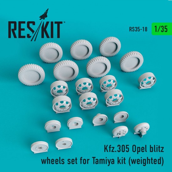 1/35 Kfz.305 Opel Blitz Wheels set for Tamiya Kit (weighted)