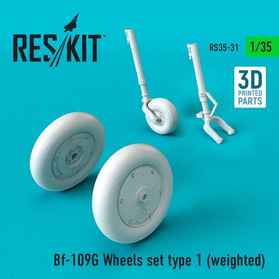1/35 Bf-109G Wheels set Type 1 (weighted) for Border Model