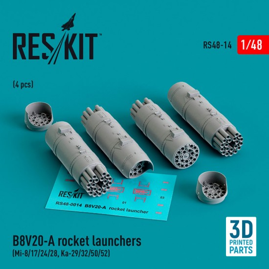 1/48 B8V20-А Rocket Launcher (2pcs)